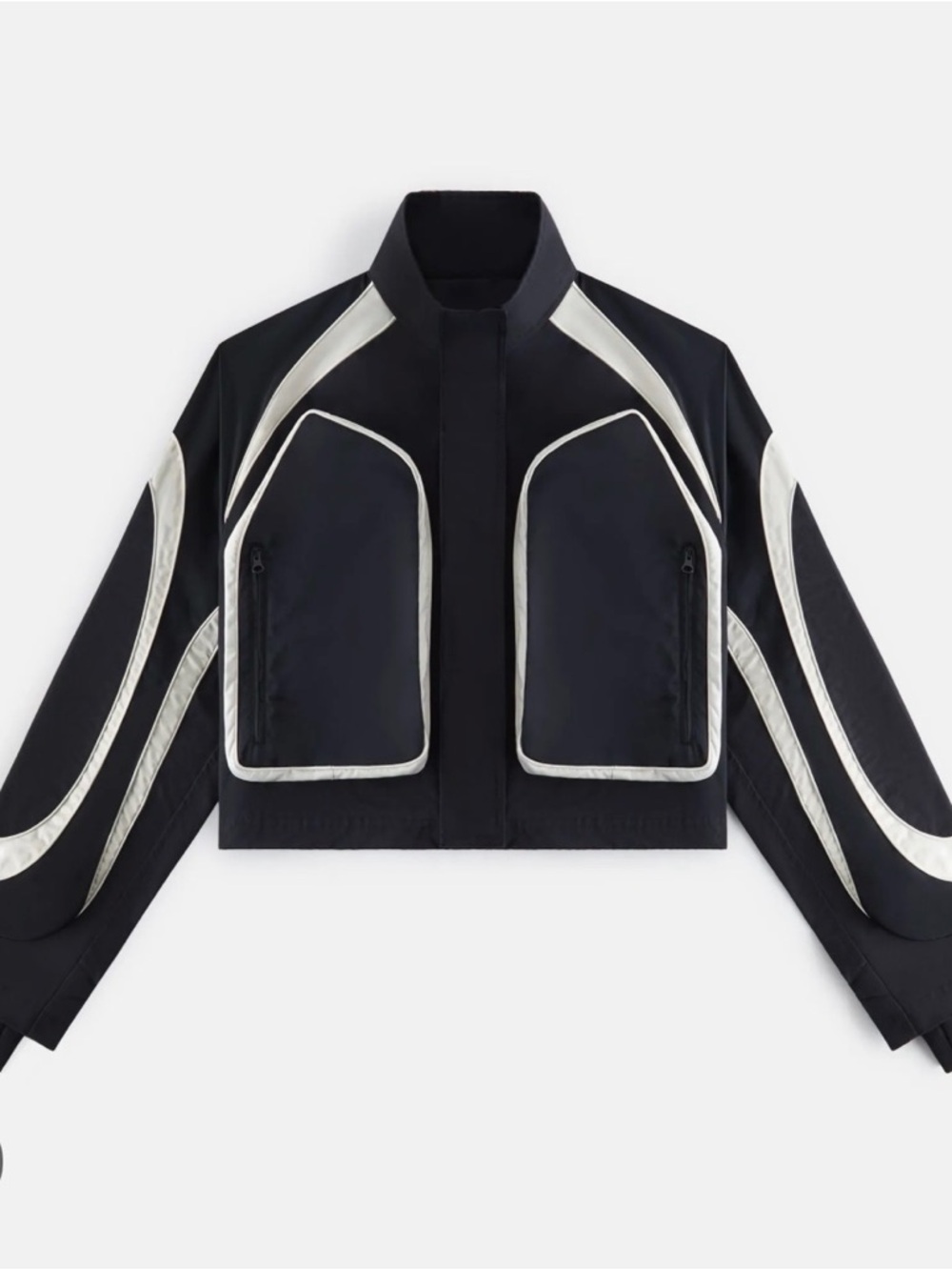 Kith Black Cropped Jacket with White Trim
